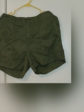 Women's Olive Green Casual Shorts
